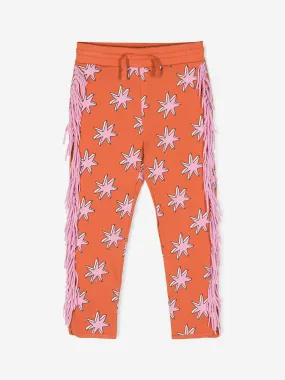 Stella McCartney Girls Fringed Joggers in Orange