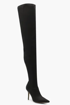 Stiletto Heel Thigh High Boots