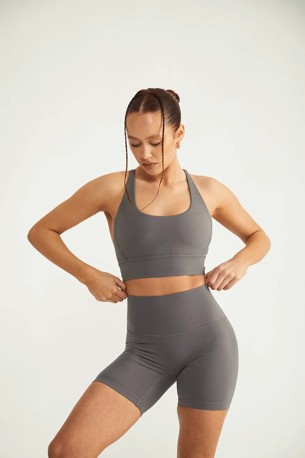 Stone Grey Boundless Sports Bra