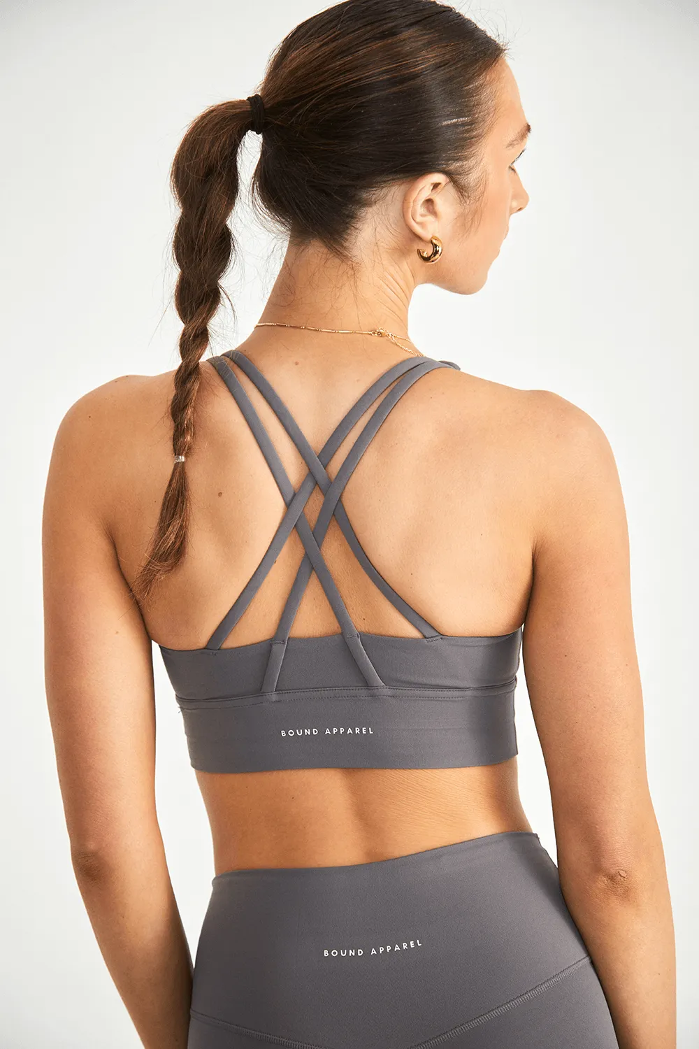 Stone Grey Boundless Sports Bra