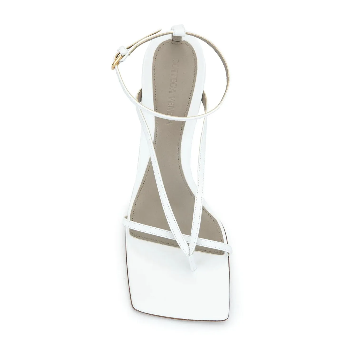 Stretch Square Sandal 90, Optic White