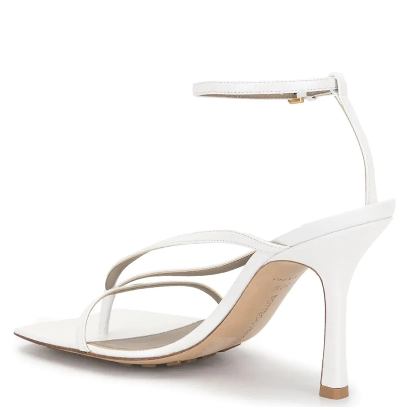 Stretch Square Sandal 90, Optic White