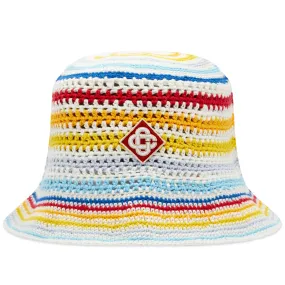 Striped Crochet Hat - Multi Color - Casablanca