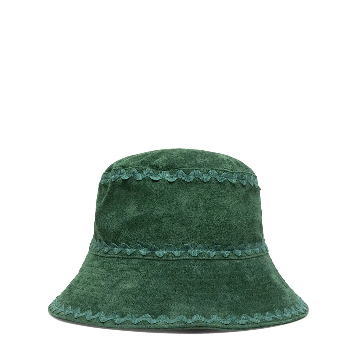 SUEDE RICKRACK HAT GREEN | Bodega