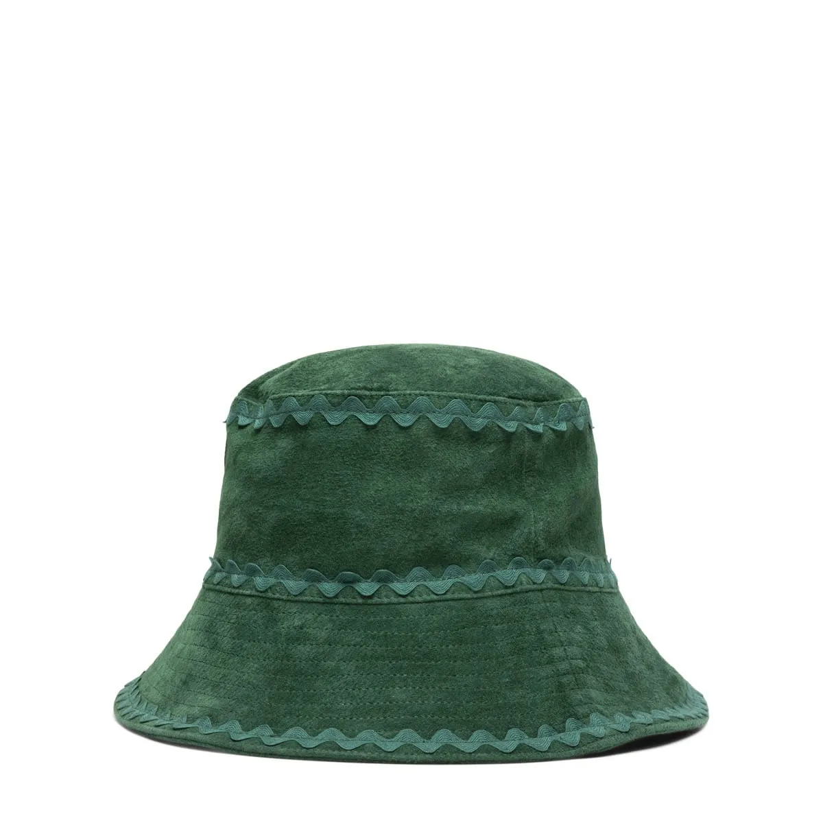 SUEDE RICKRACK HAT GREEN | Bodega