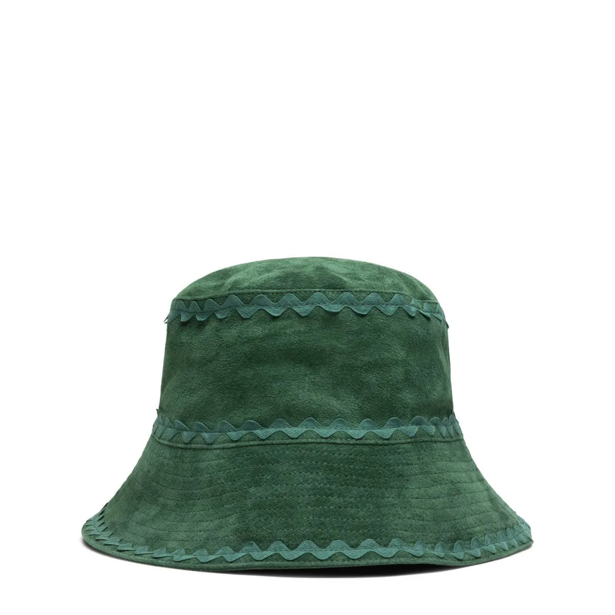 SUEDE RICKRACK HAT GREEN | Bodega