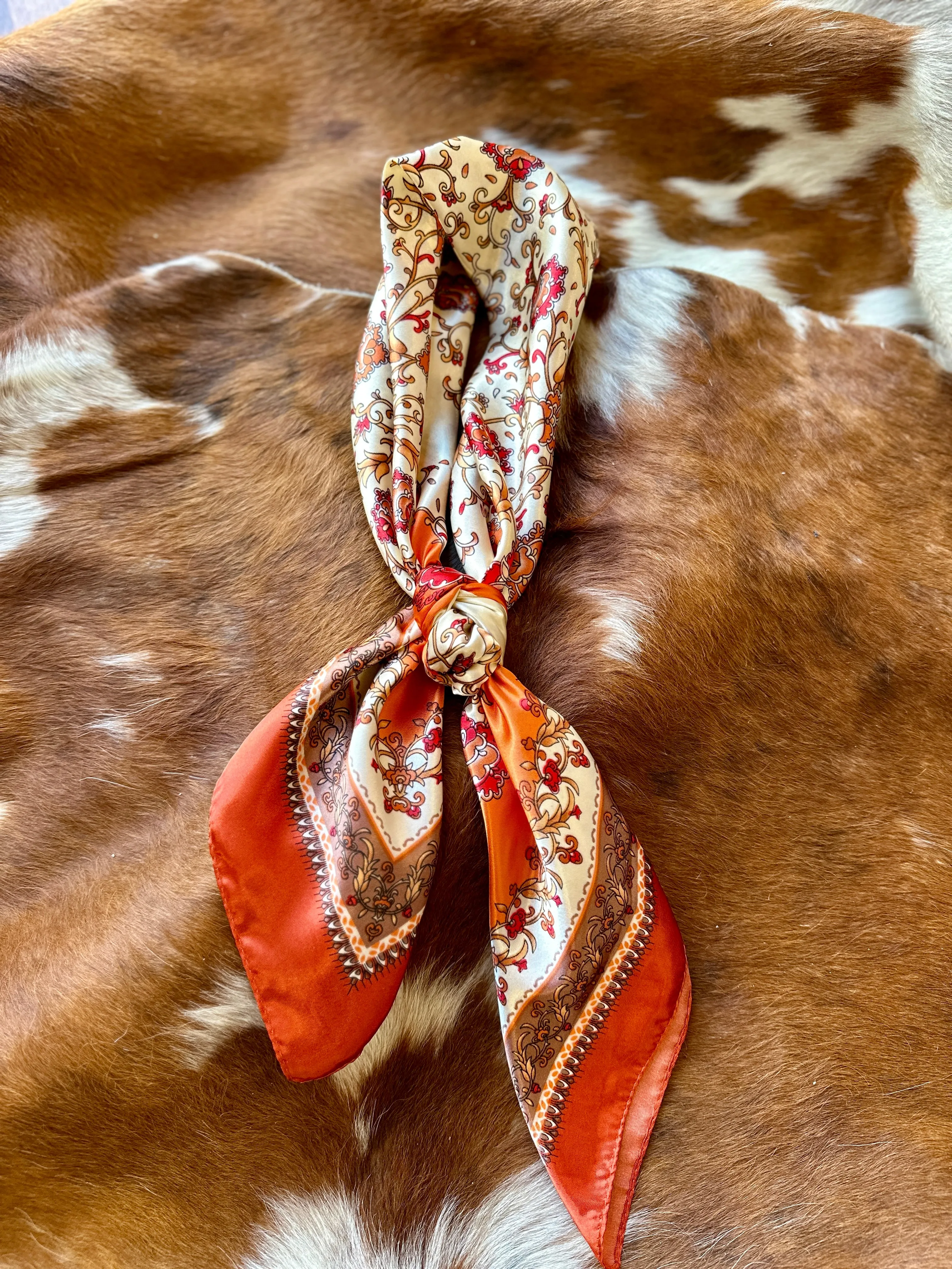 Sundance Kid Orange & Tan Wild Rag