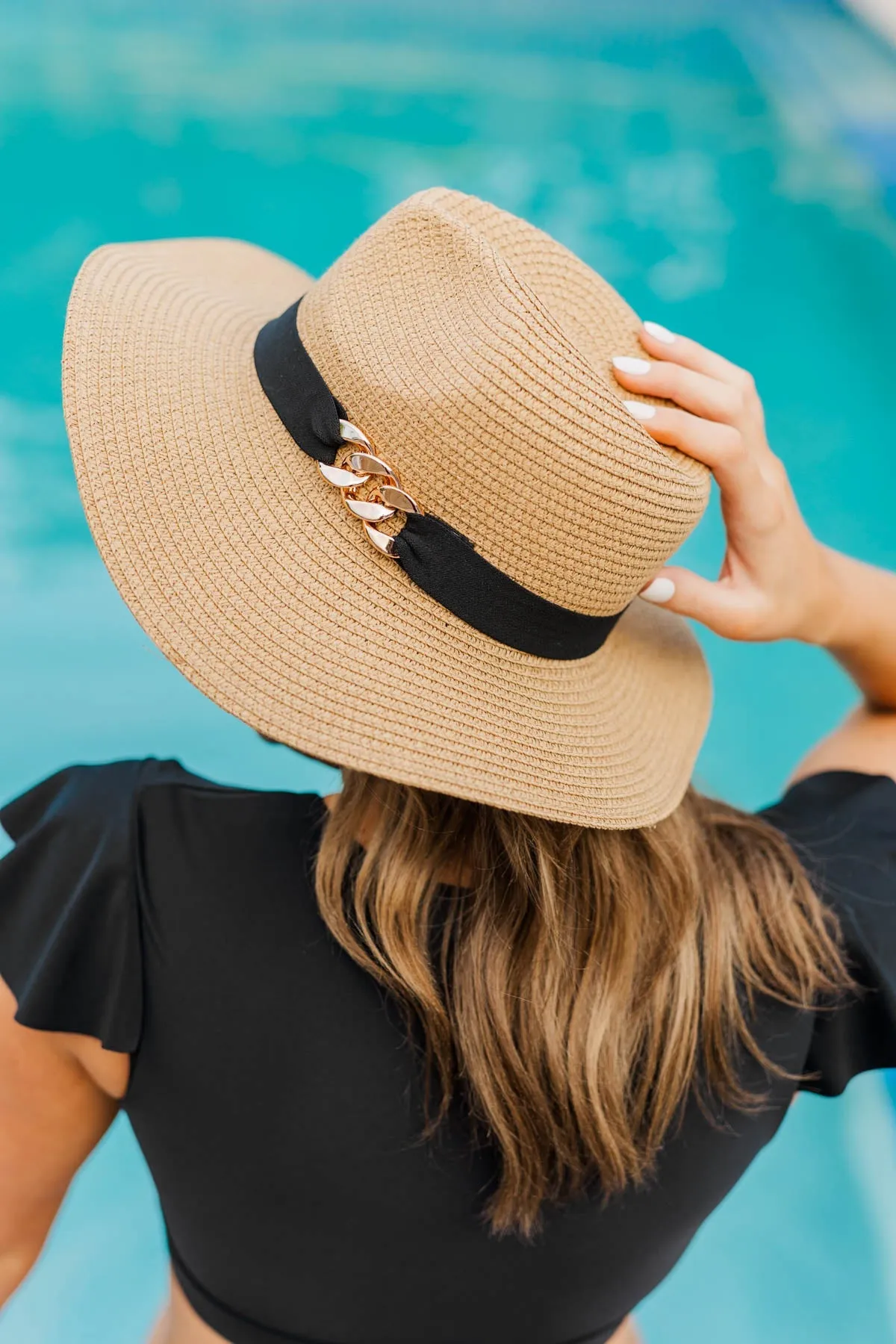 Woven Panama Hat in Tan - Sunshine Delight