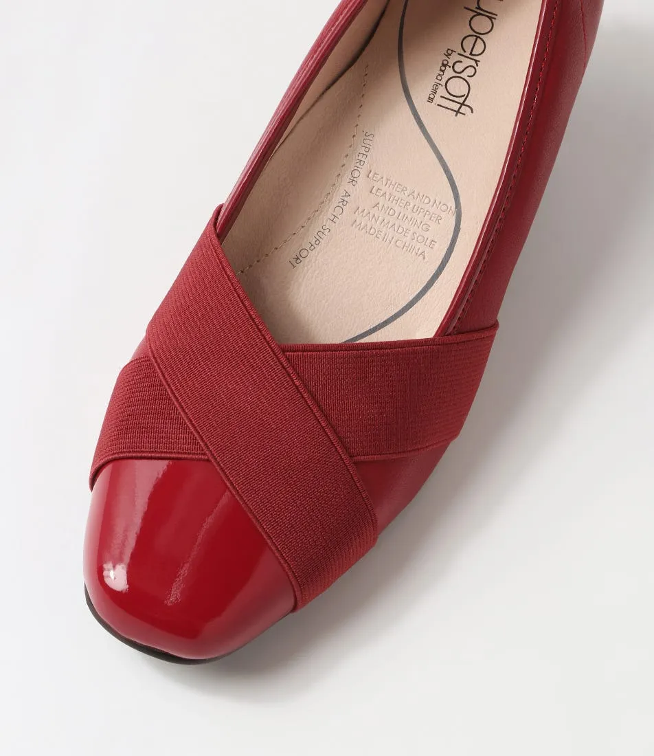 SUPERSOFT Sandford Pinot Leather Comfort Wedges