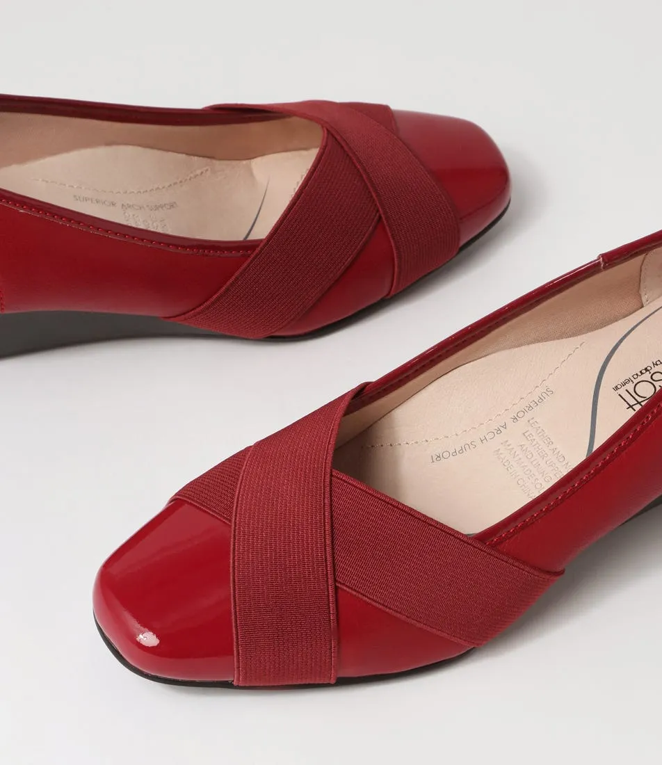 SUPERSOFT Sandford Pinot Leather Comfort Wedges