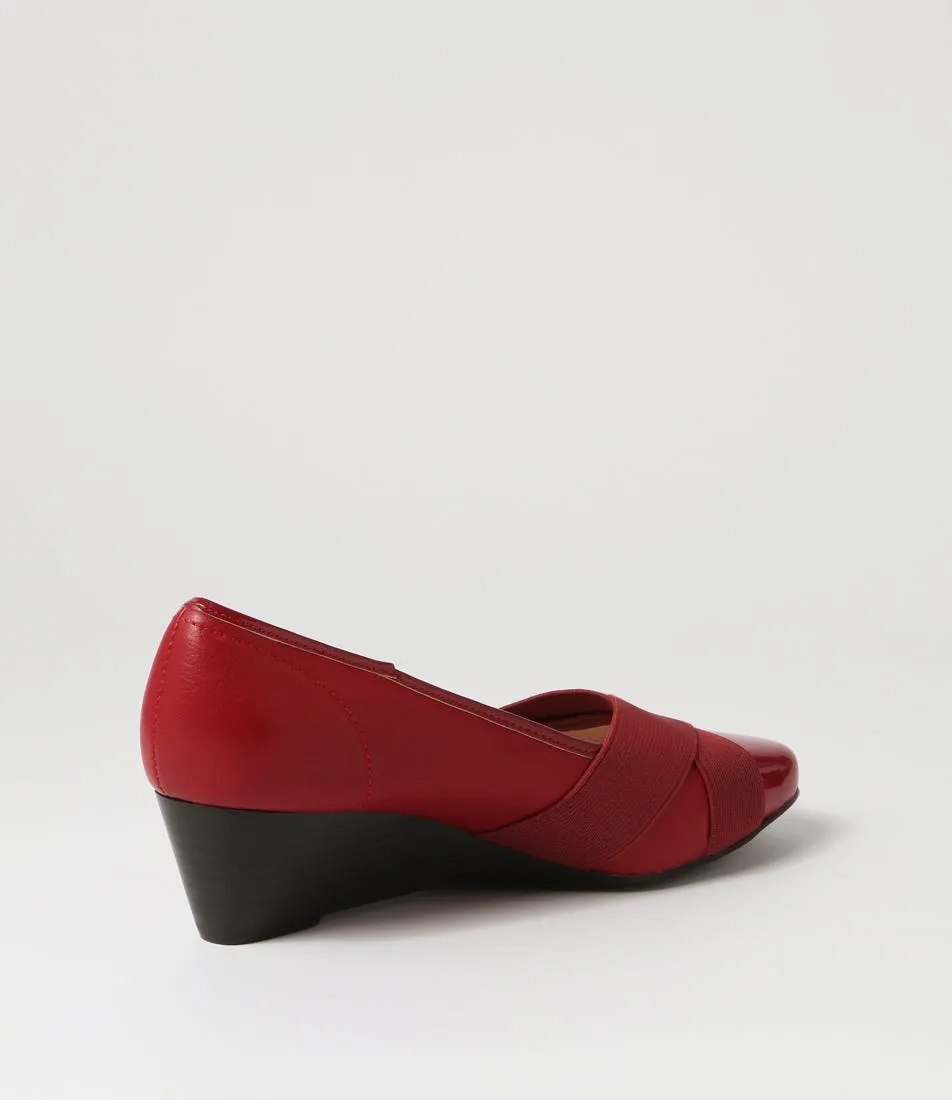 SUPERSOFT Sandford Pinot Leather Comfort Wedges