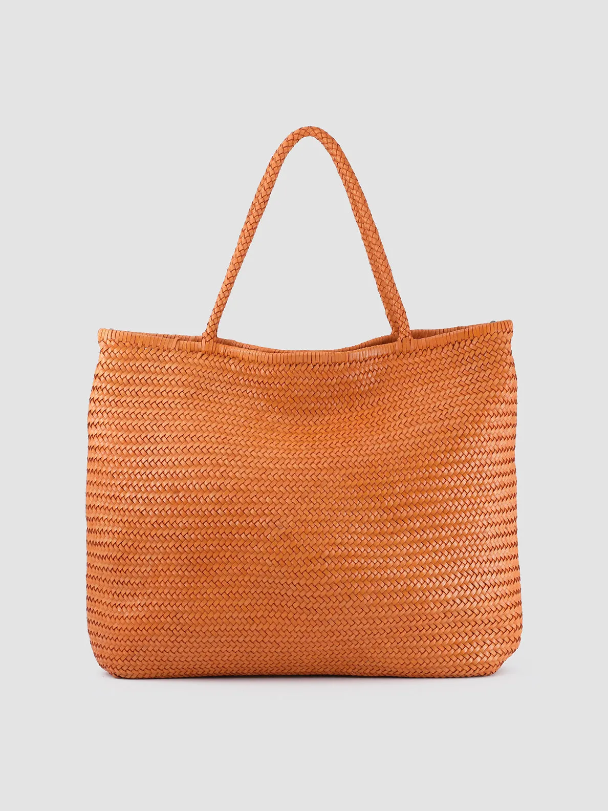 SUSAN 03 - Orange Leather Shoulder Bag