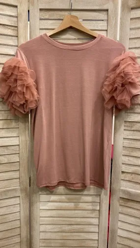 Ruffled T-shirt