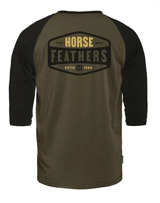 T-Shirt Horsefeathers Hexagon II Raglan - Burnt Olive - men´s