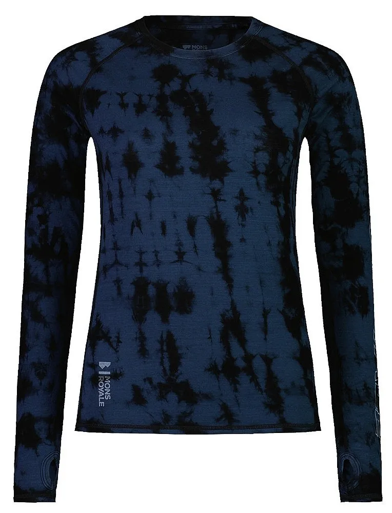 T-Shirt Mons Royale Bella Garment dyed LS - Ice Night Tie Dye - women´s