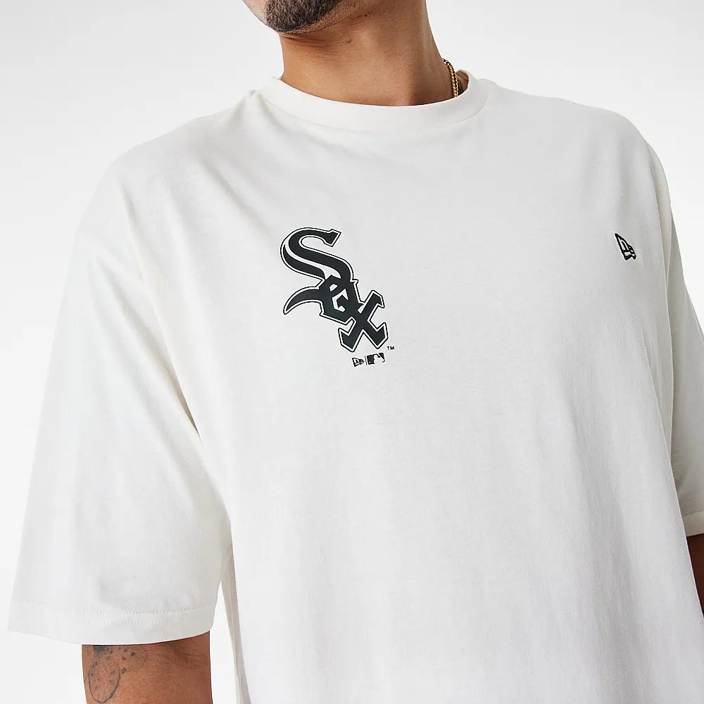 T-Shirt New Era Baseball Graphic OS MLB Chicago White Sox - Off White/Black