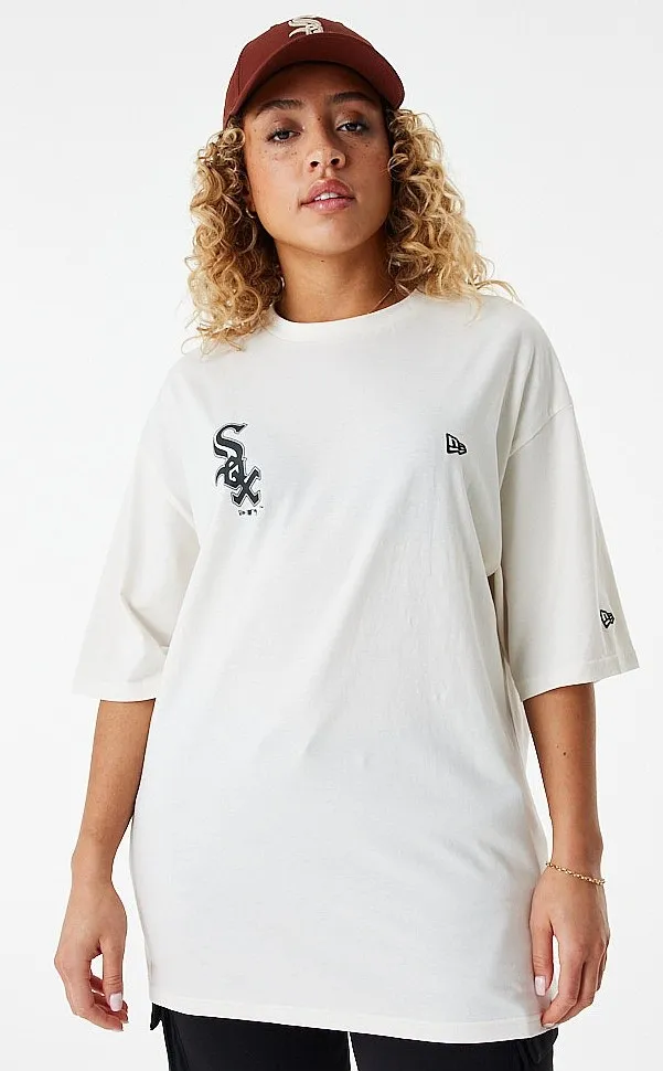 T-Shirt New Era Baseball Graphic OS MLB Chicago White Sox - Off White/Black