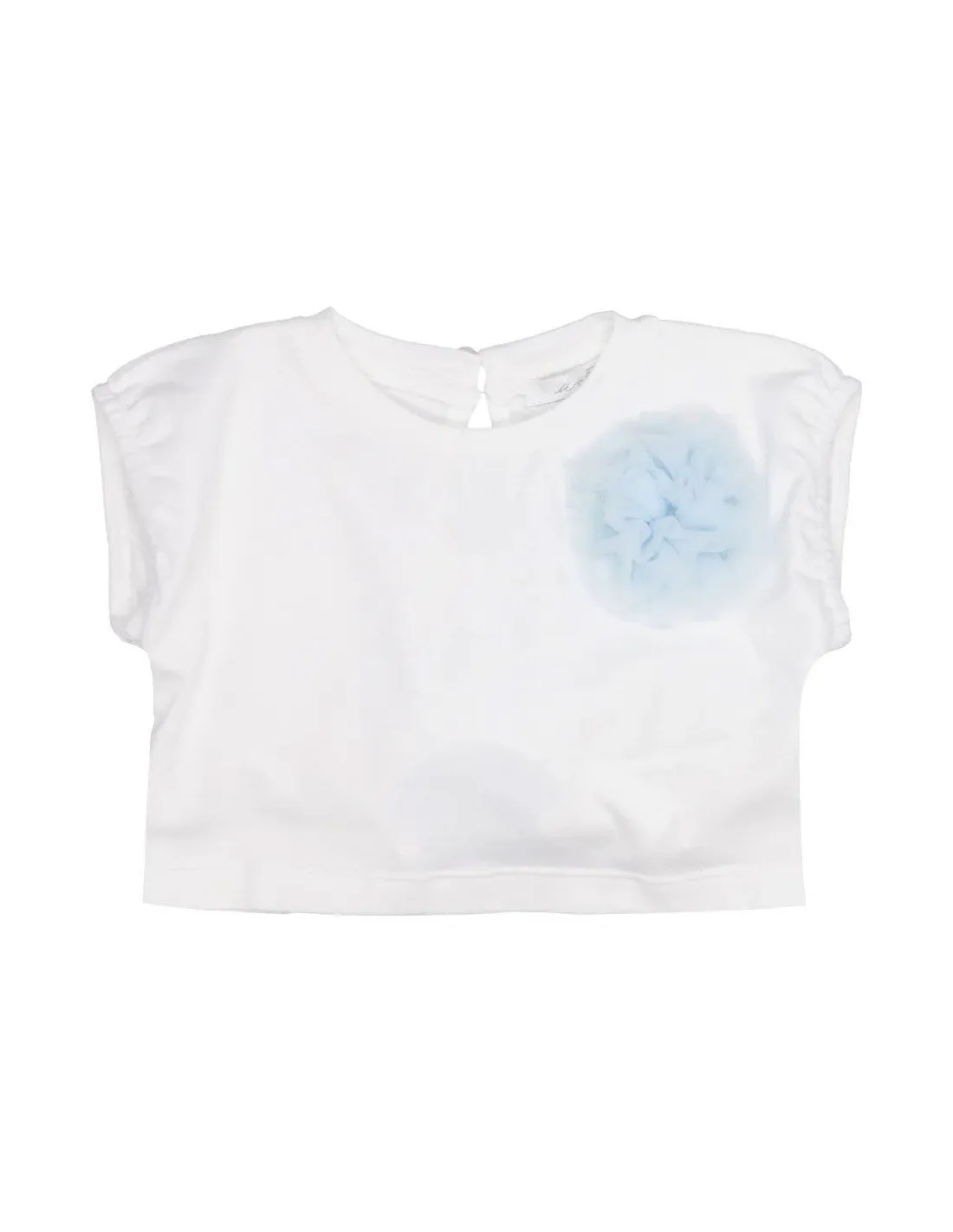 T-shirt U+e bimba UE1335 bianca e azzurra