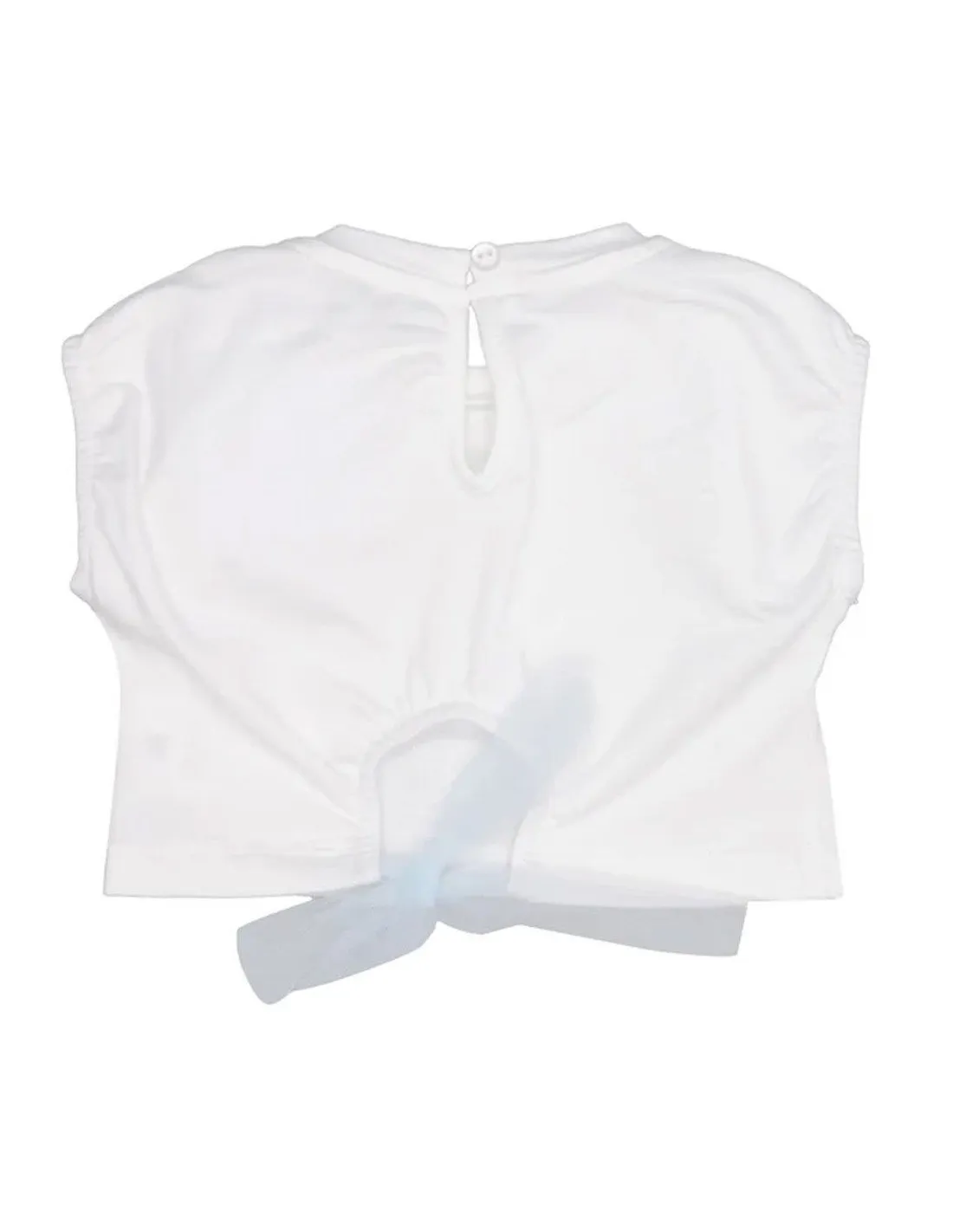 T-shirt U+e bimba UE1335 bianca e azzurra