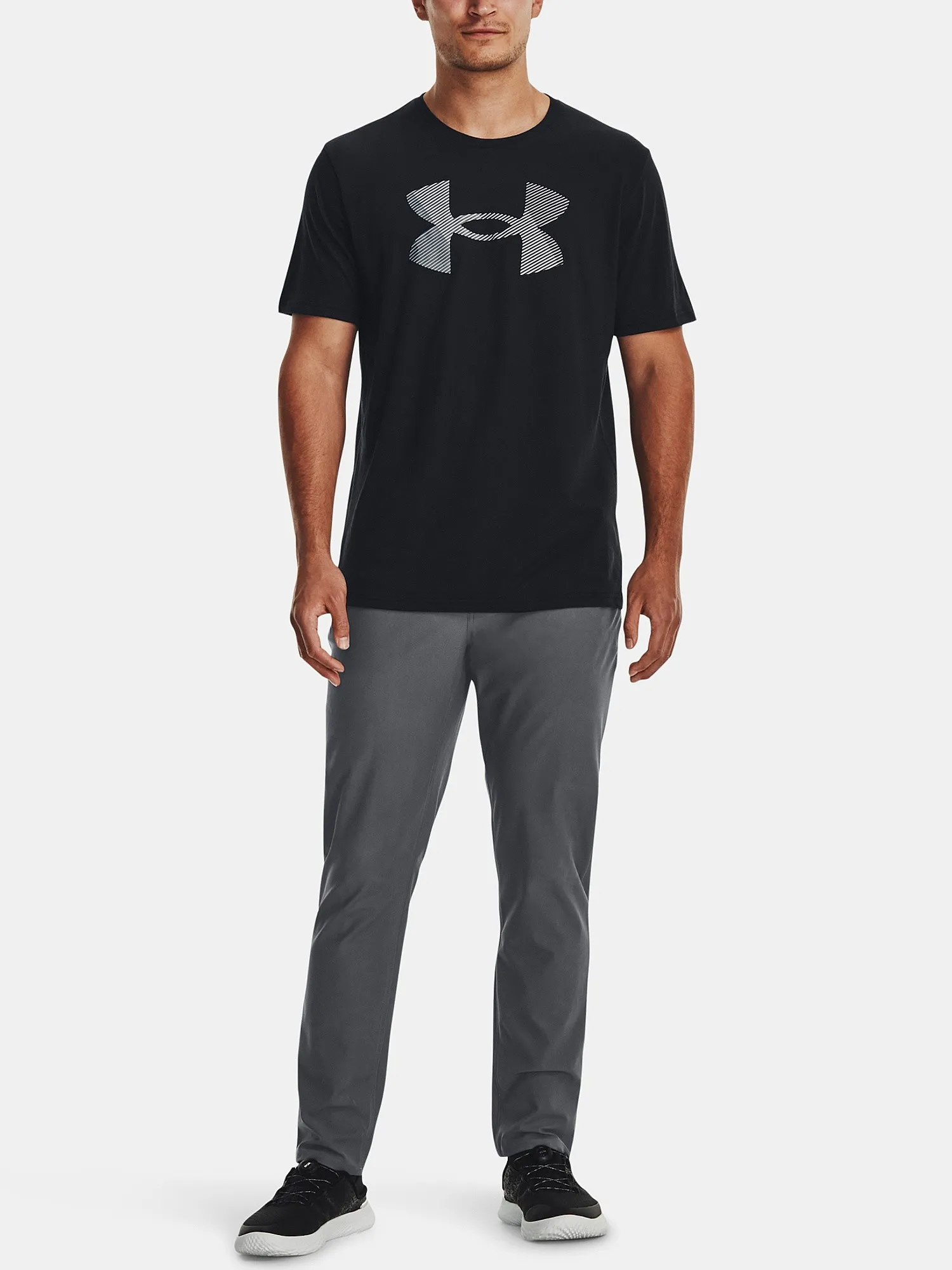 T-Shirt Under Armour Big Logo Fill - Black/Pitch Gray/y /Halo Gray - men´s