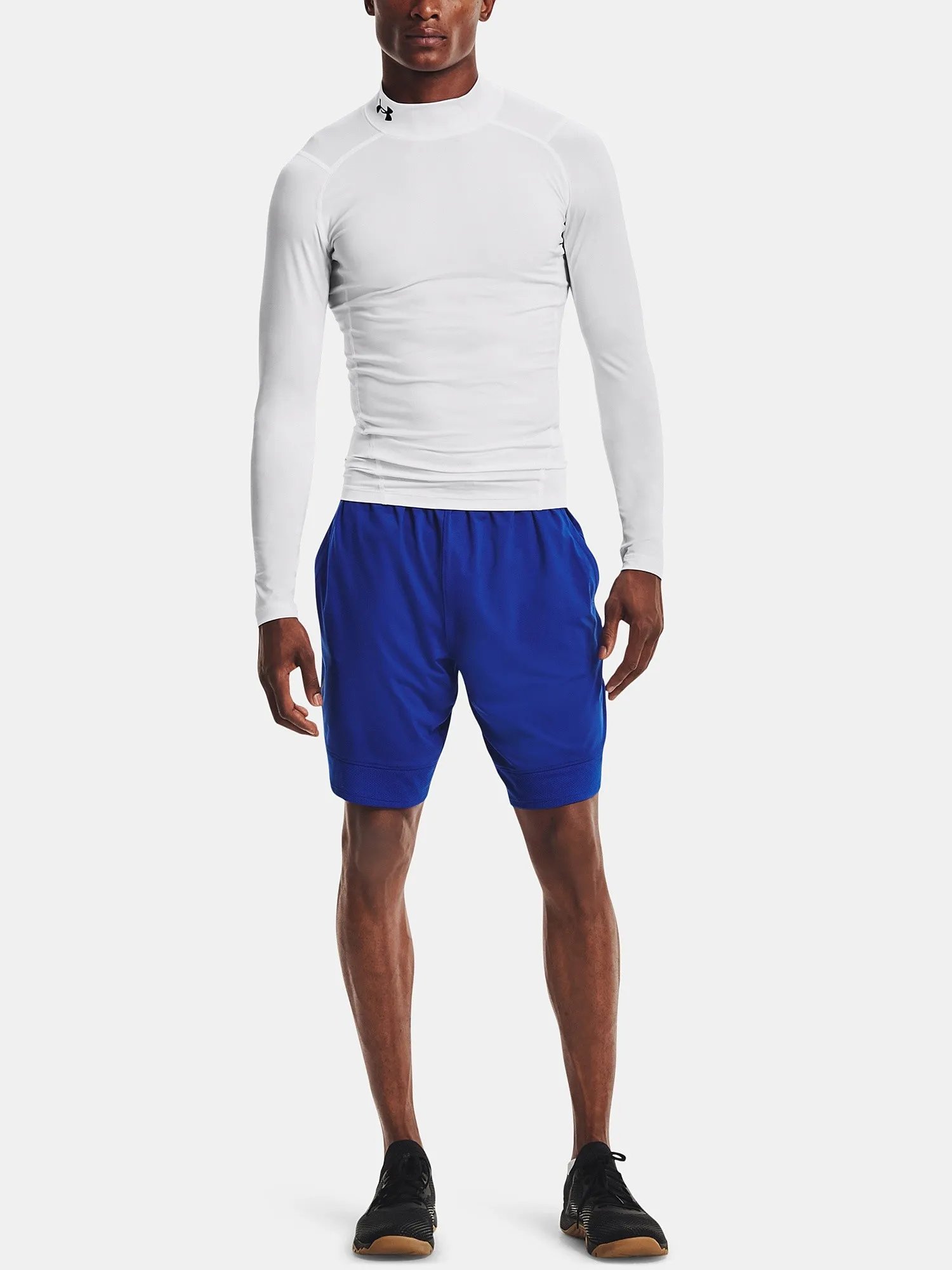 T-Shirt Under Armour HeatGear Armour Compression Mock  LS - White - men´s