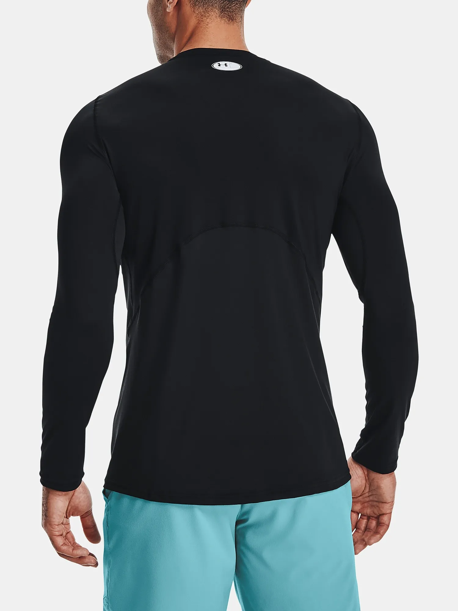 T-Shirt Under Armour HeatGear Armour Fitted LS - Black - men´s