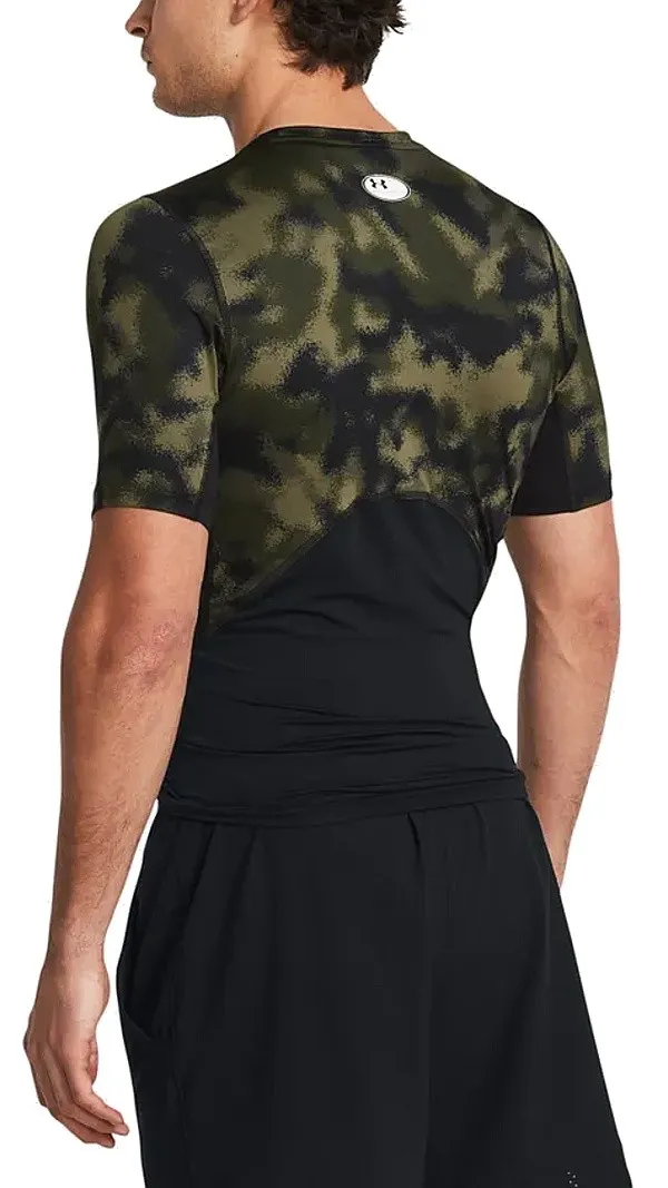 T-Shirt Under Armour HeatGear Armour Printed - Marine OD Green/White - men´s