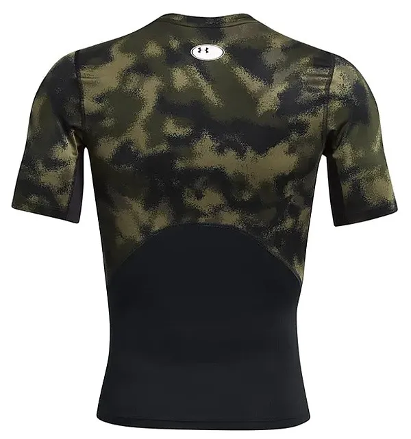 T-Shirt Under Armour HeatGear Armour Printed - Marine OD Green/White - men´s