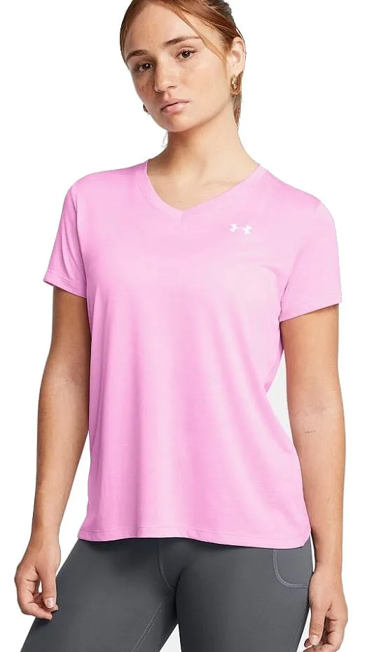 T-Shirt Under Armour Tech SSV Twist - Stellar Pink/White - women´s