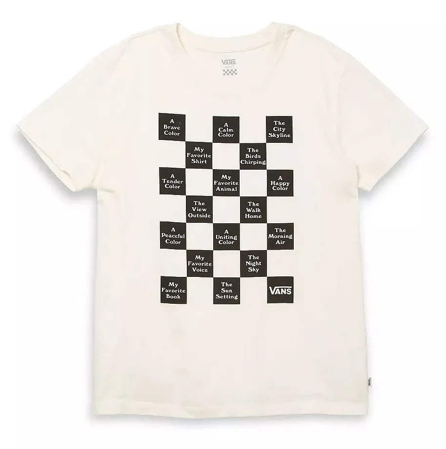 T-Shirt Vans Checkeboard Day 21 - Marshmallow - women´s