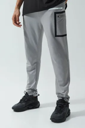 Tall Man Active Performance Cargo Joggers | boohooMAN UK