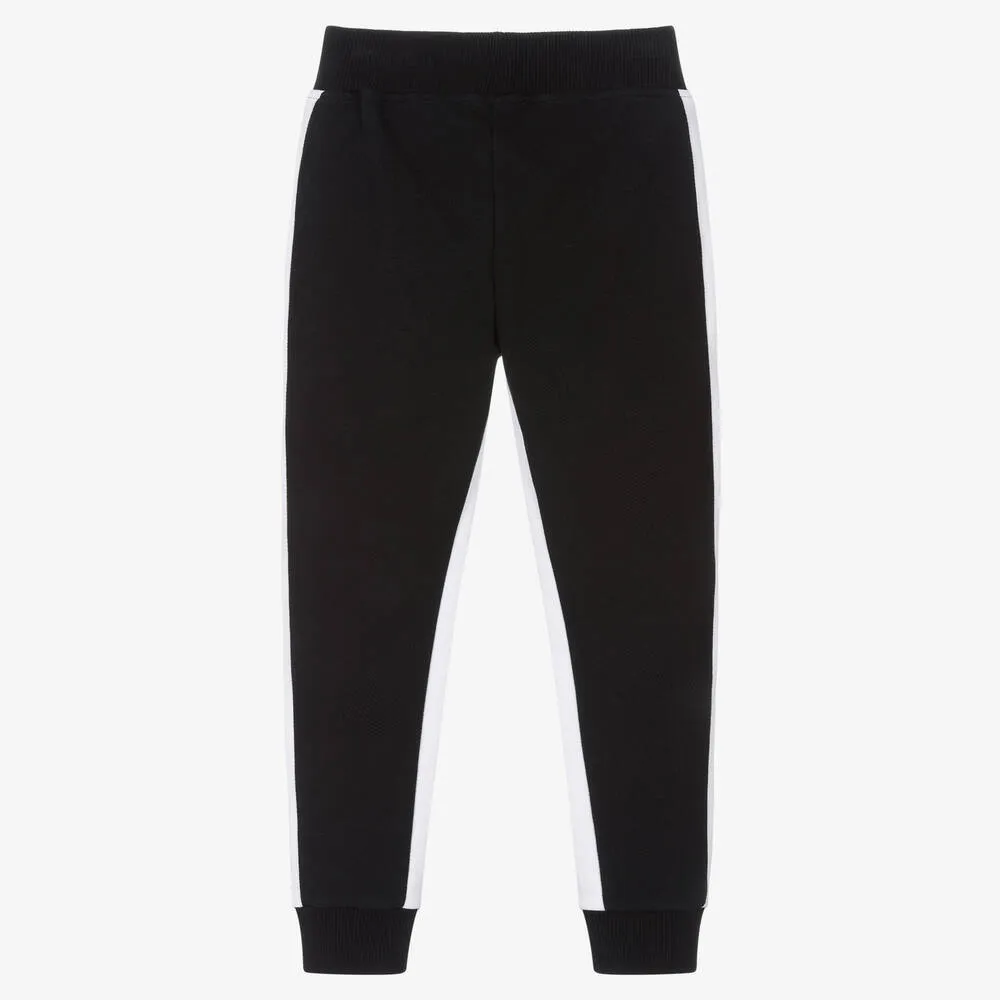 Teen Boys Black & White Joggers