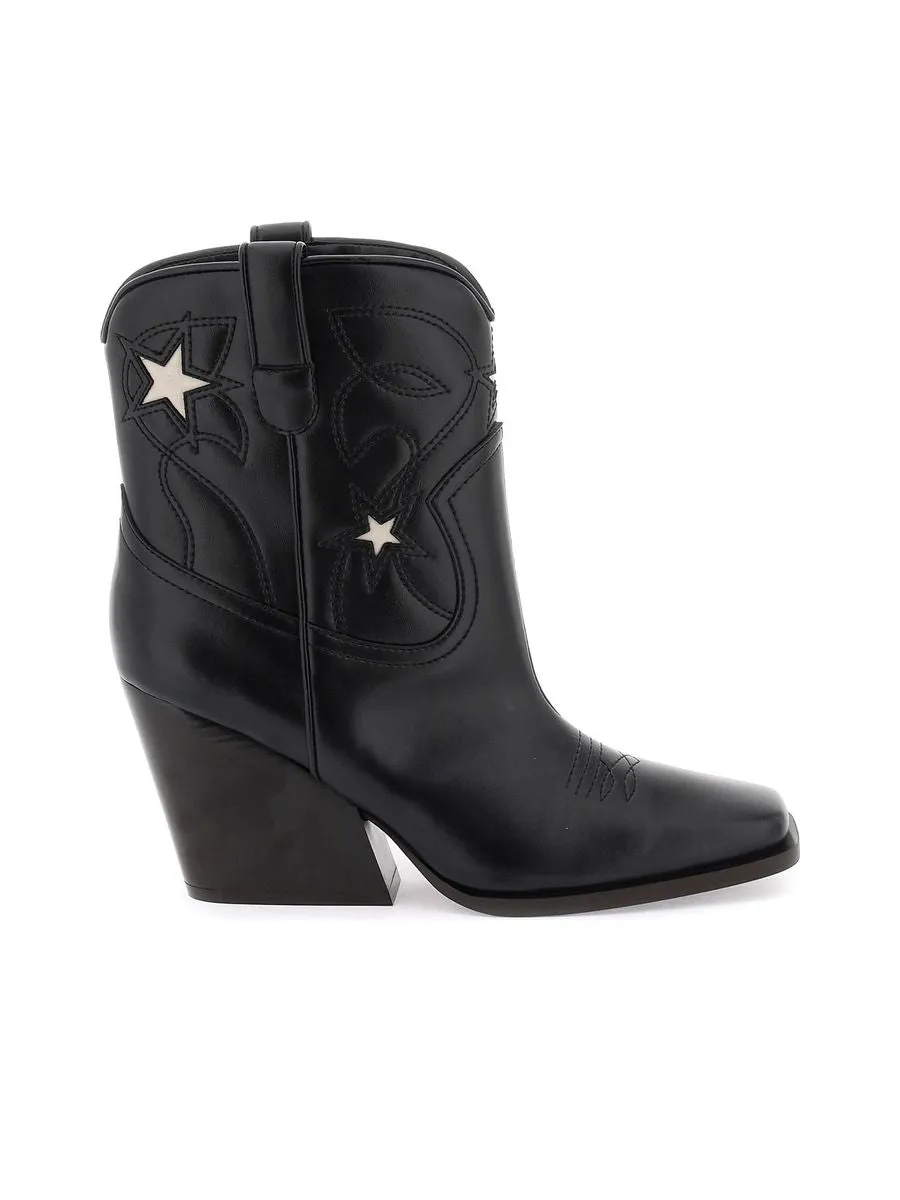 Texan Ankle Boots With Star Embroidery