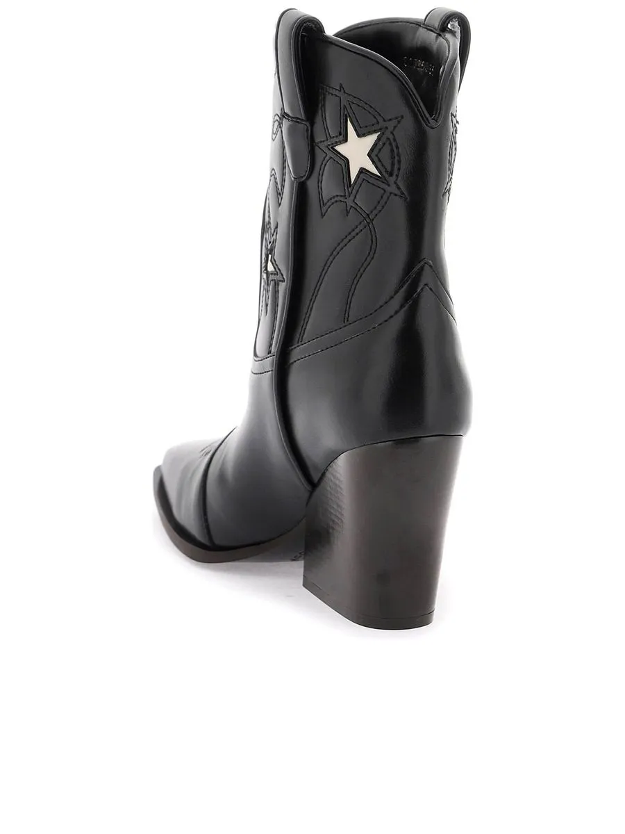 Texan Ankle Boots With Star Embroidery