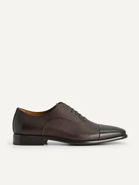 Textured Leather Oxford Shoes