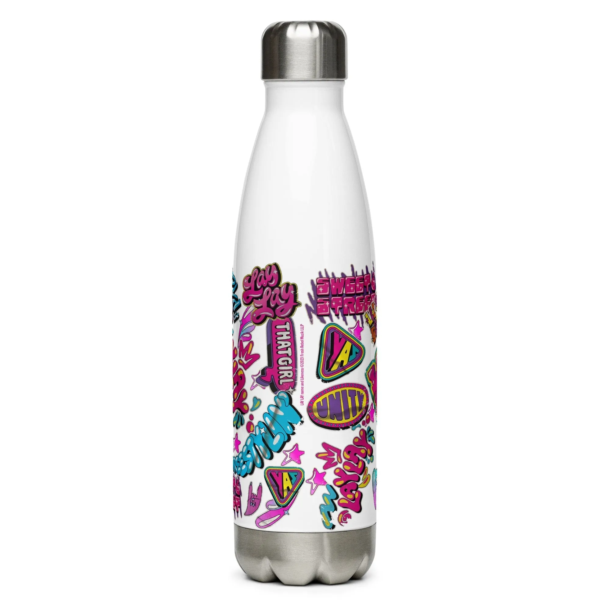 That Girl Lay Lay Collage Stainless Steel Water Bottle