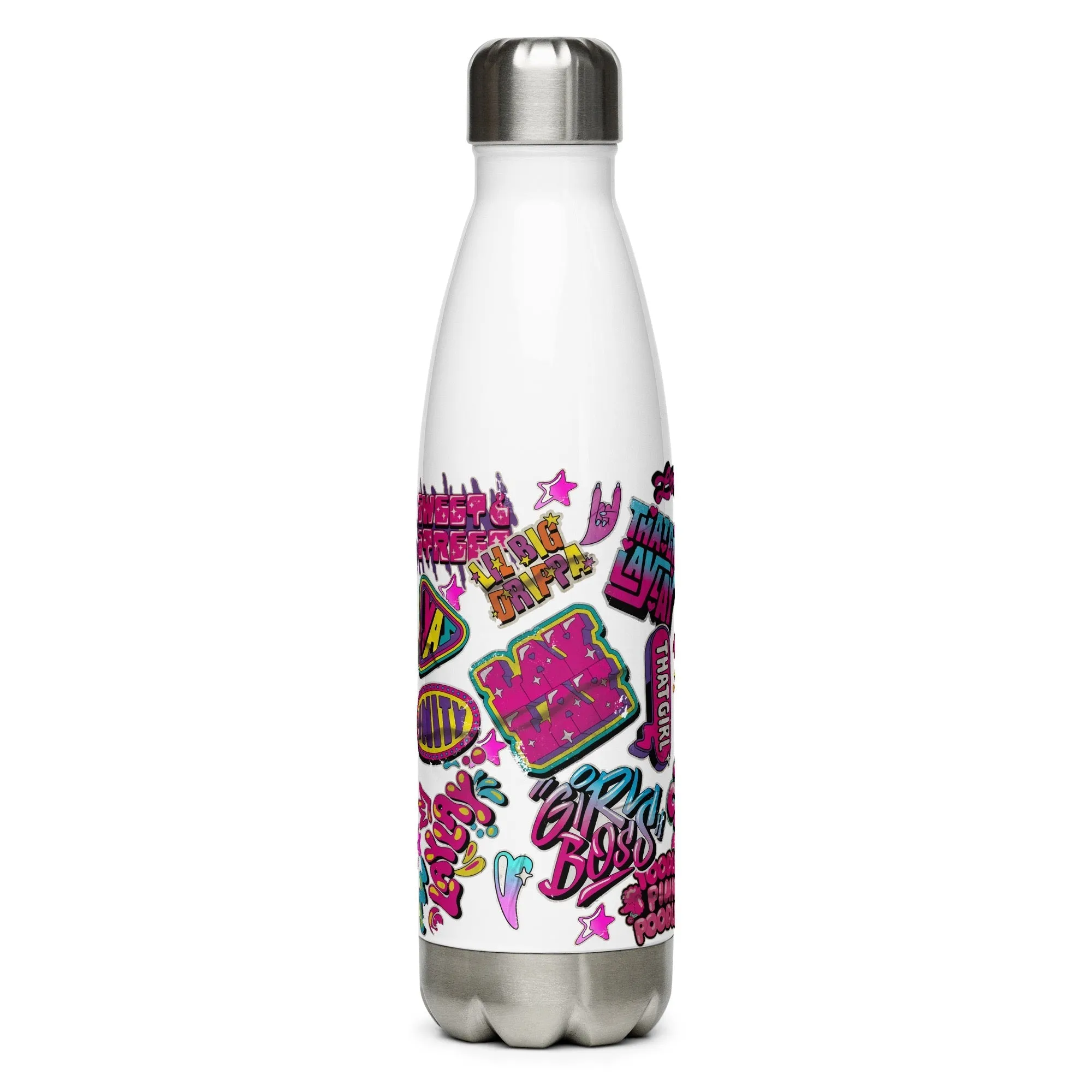 That Girl Lay Lay Collage Stainless Steel Water Bottle