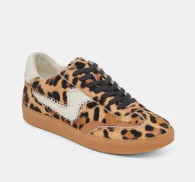 The Gum Sole Haircalf Court Sneaker in Leopard