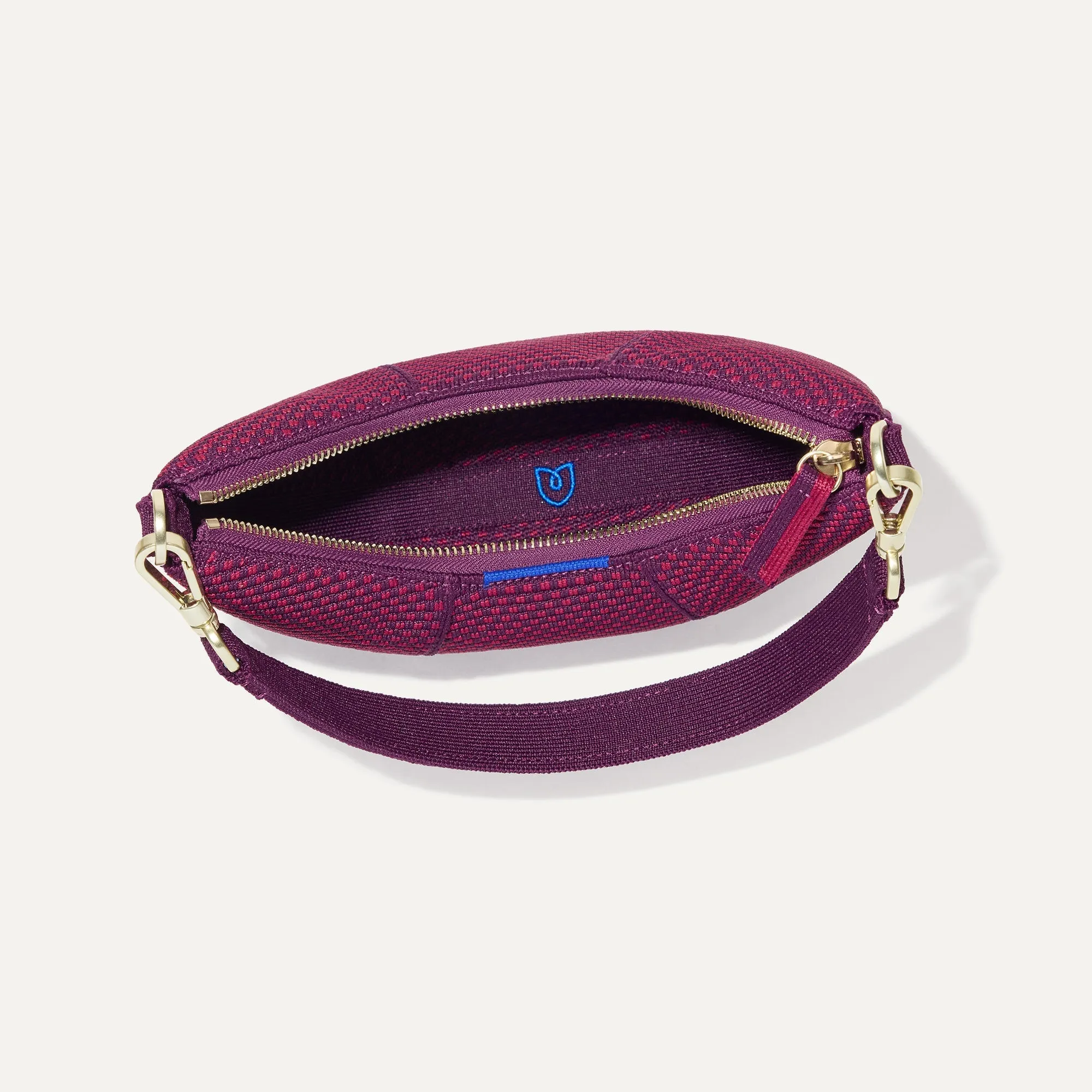 The Mini Crescent Bag in Beet