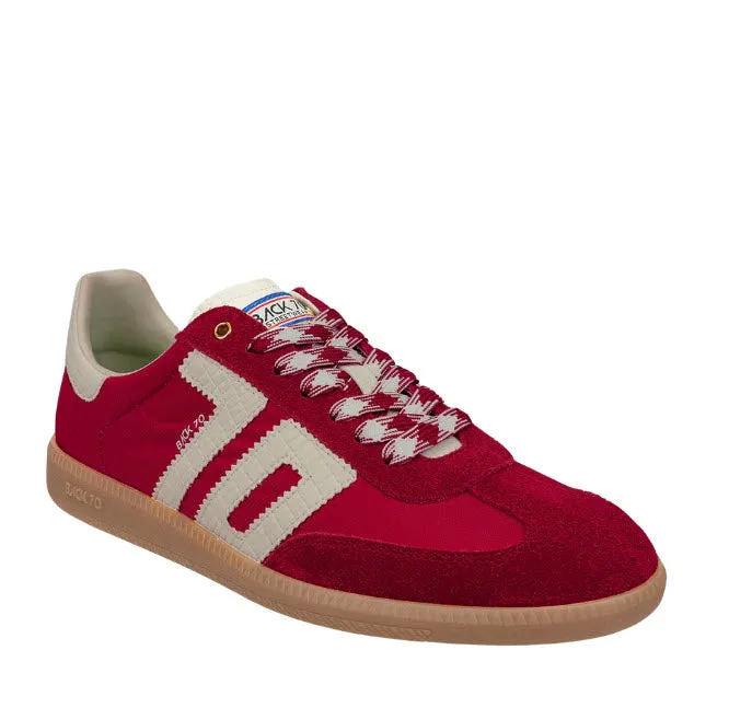 The Retro Soccer Lace Sneaker in Red