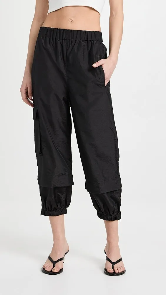 Tibi   Crispy Nylon Pull On Joggers 