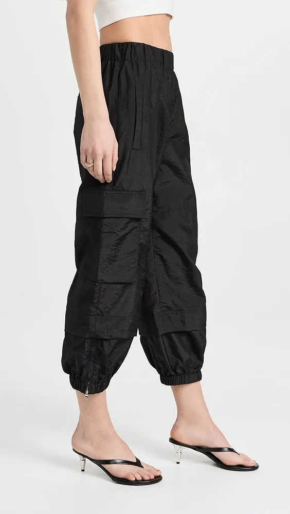 Tibi   Crispy Nylon Pull On Joggers 