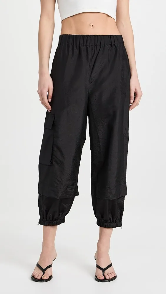 Tibi   Crispy Nylon Pull On Joggers 