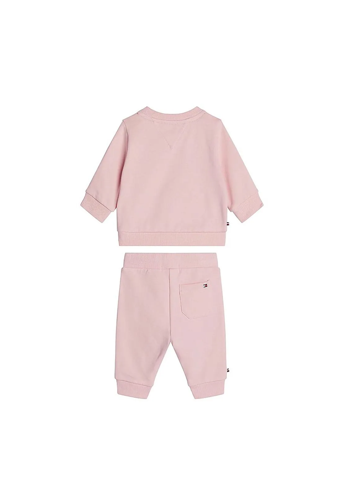 Tommy Hilfiger Baby Girl Logo Sweater and Jogger Set, Soft Rose