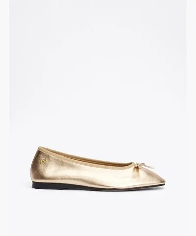 Tommy Hilfiger Women's Metallic Leather Ballet Flat