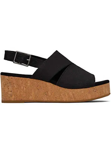 Toms Black Claudine Footwear | Grattan