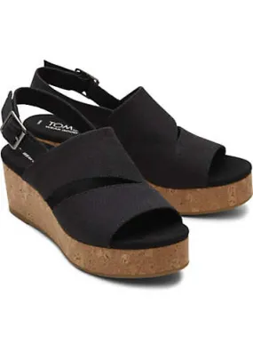 Toms Black Claudine Footwear | Grattan