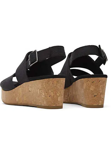 Toms Black Claudine Footwear | Grattan