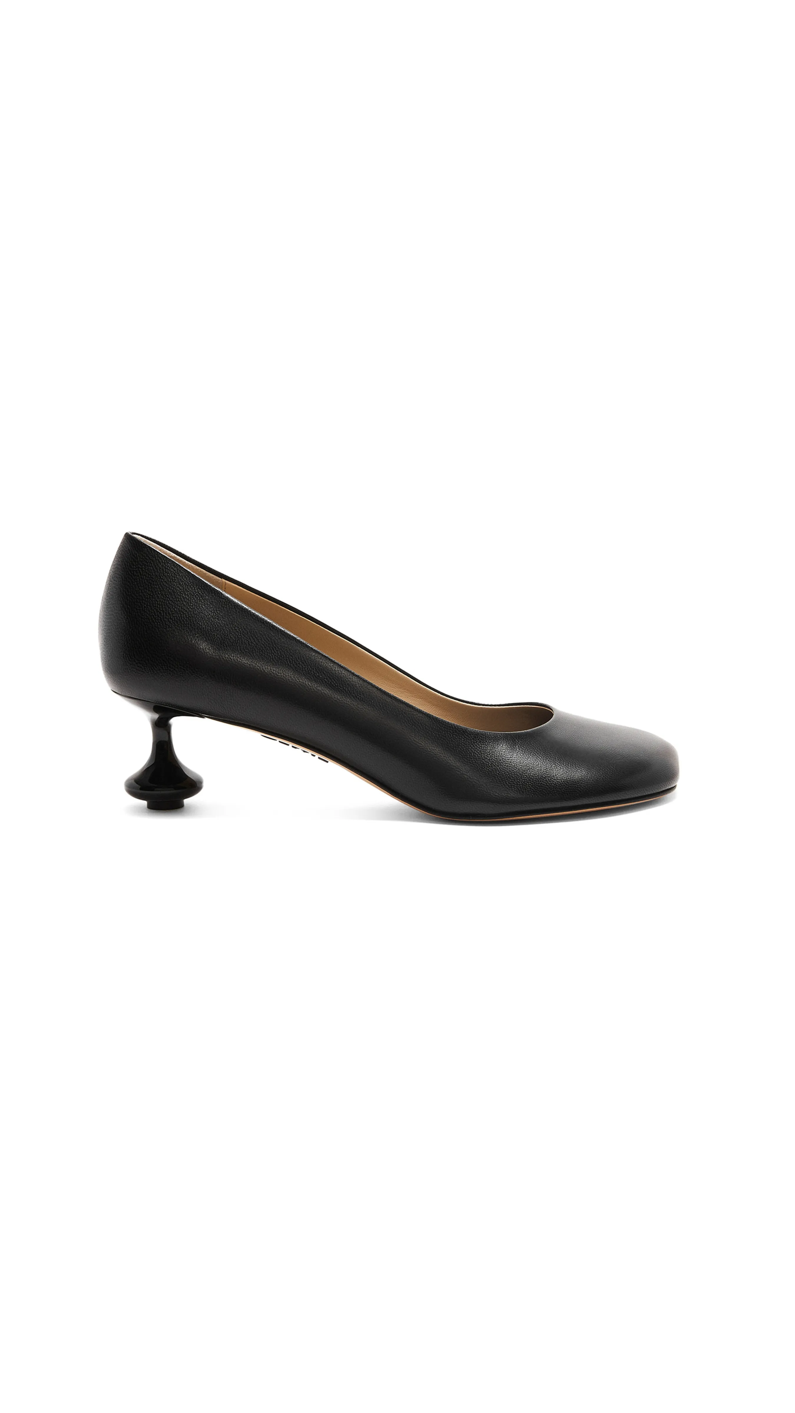 Black Goatskin Toy Pump