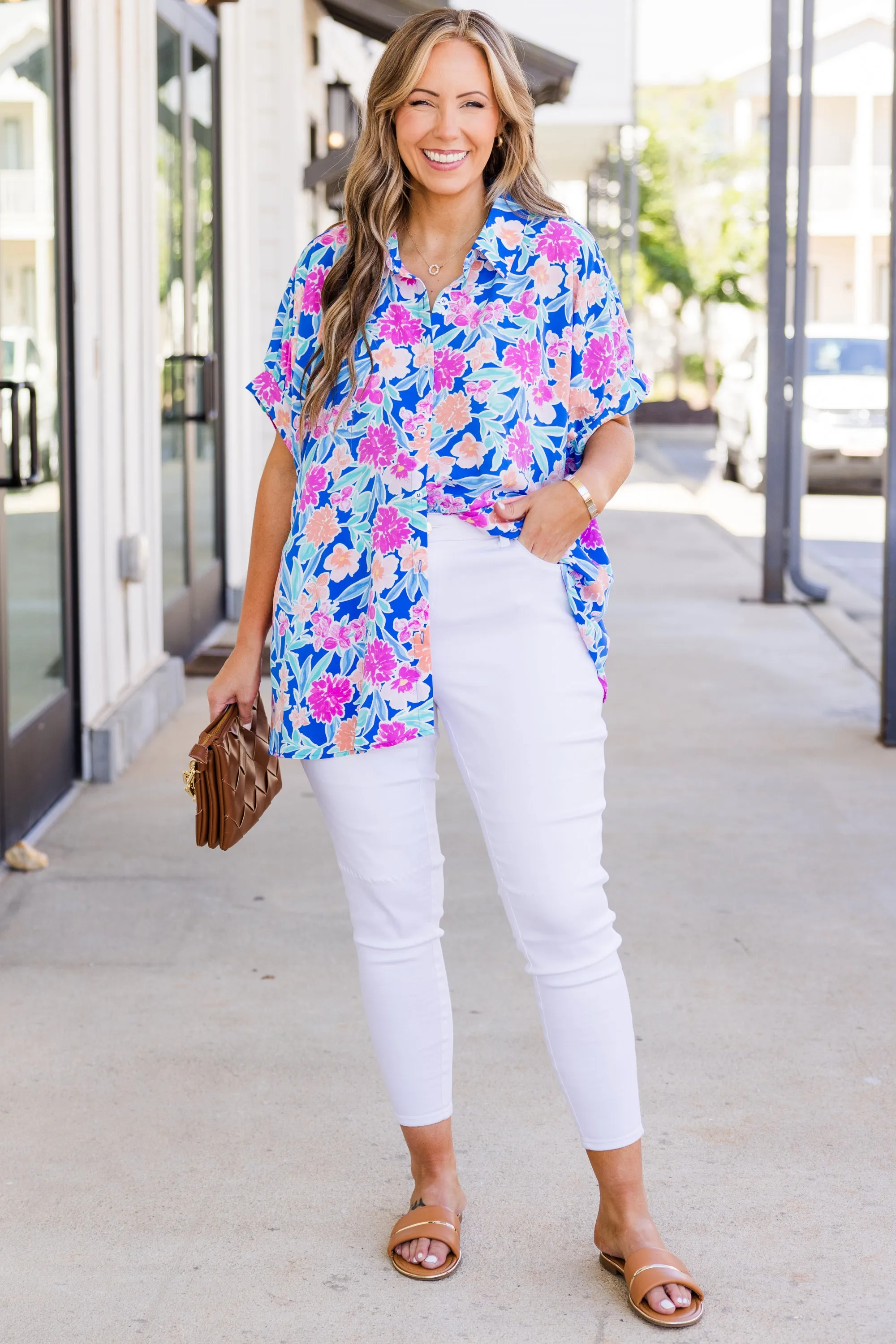 Royal Blue Trendy Top